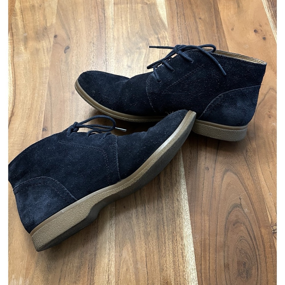 Franco Sarto Women's Lace-Up Blue Suede Ankle Leather Boots Size 7